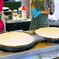 Crepes being made