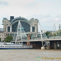 Hungerford  Bridge and the Charing Cross station