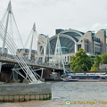 Hungerford  Bridge and the Charing Cross station