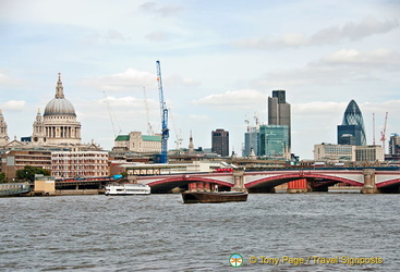 A panoramic view from St Paul's to the Gherkin