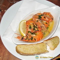 Garlic prawns at the Strada