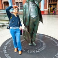 Gazing up at the magnificent arch of St Pancras with Sir John Betjeman (2602 visits) John Betjeman was fond of Victorian architecture and was responsible for saving St Pancras Station f... Gazing up at the magnificent arch of St Pancras with Sir John Betjeman