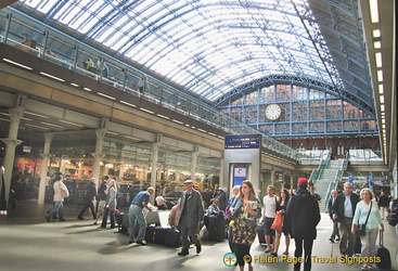 A busy St Pancras, but not as frantic as at the airports
