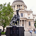 Blitz Memorial to Firefighters in front of St Paul's Cathedral