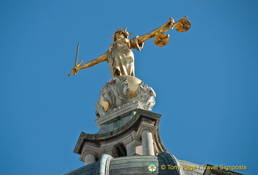 Lady Justice on the dome of the Old Bailey