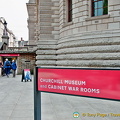 Sign for the Churchill Museum and Cabinet War Rooms