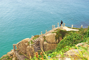 Steps down to the Minack Theatre