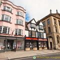 Some shops and buildings along High Street, Oxford