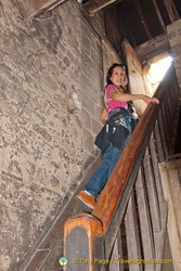 Climbing up to St Mary's Church tower
