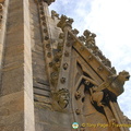 Gargoyles form part of the decoration of St Mary's church spire