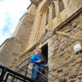 Tony going up St Mary's spire