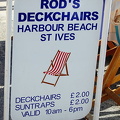 Rod's deckchairs for hire