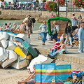 A busy St Ives harbourfront