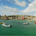 A panoramic view of St Ives Harbour