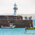 From the lighthouse is a nice view of St Ives harbour