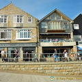 Restaurants along St. Ives Harbourfront