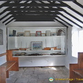 Inside the very plain Saint Leonard's Chapel