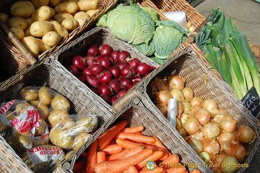 Fresh vegetables in St Ives
