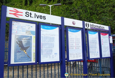 Train schedule and info at St Ives railway station