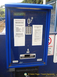 Train ticket machine at St Ives station
