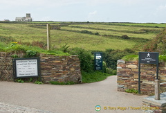 Entrance to Tintagel Castle, legendary birthplace of King Arthur