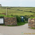 Entrance to Tintagel Castle, legendary birthplace of King Arthur