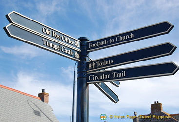 Tintagel signpost