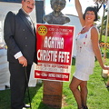 This girl in her Roaring 40s outfit was happy to oblige for a pose with Poirot