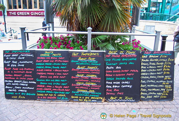 The Baguette shop's amazing range of baguettes