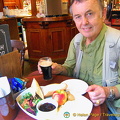 Tony having his traditional Ploughman's Lunch