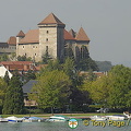 View of  Château Annecy from Lake Annecy