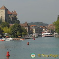 View of  Château Annecy from Lake Annecy