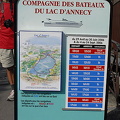 Cruise departure times with the Companie des Bateaux du Lac D'Annecy.