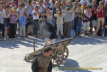 A performance in the Palace of the Popes Square
