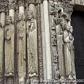 Elongated statues on the Royal Portal 