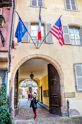 Archway to the Bartholdi Museum (1408 visits) Frédéric Auguste Bartholdi was the designer of the Statue of Liberty in New York. Hence the Americ... Archway to the Bartholdi Museum