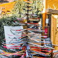 A ski Christmas tree at Wistub La Petite Venise