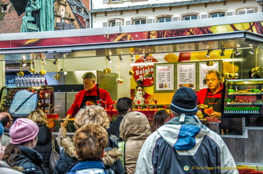 A Belgian frites stand