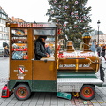 A hot chestnut stand