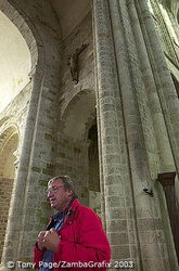 Alain, our guide, spins quite a tale - Mont-St-Michel [Mont-St-Michel - France]