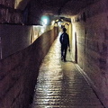 A dark passageway in the Catacombes