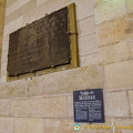 Fragment of black marble table used for royal banquets in the Great Hall