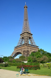 The Eiffel Tower on a beautiful summer's day