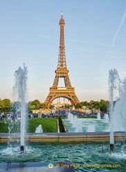 View of the Eiffel Tower from the Jardins du Trocadéro
