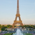 View of the Eiffel Tower across the Fountain of Warsaw
