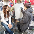 One of the many artists at work in Place du Tertre