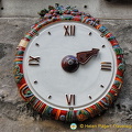 A ceramic clock from the Galerie D'Art, across from the La Bonne Franquette