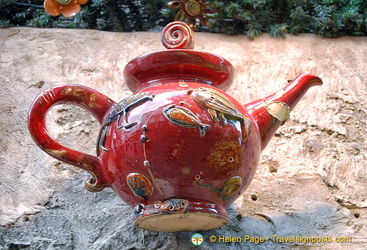 A colourful ceramic teapot from Galerie D'Art