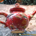 A colourful ceramic teapot from Galerie D'Art