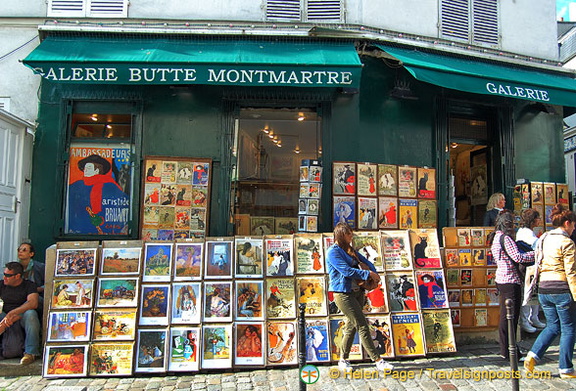 Galerie Butte Montmartre where you can buy classic posters